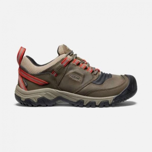 Keen | Online Outlet Men's Ridge Flex Waterproof Wide-TIMBERWOLF/KETCHUP