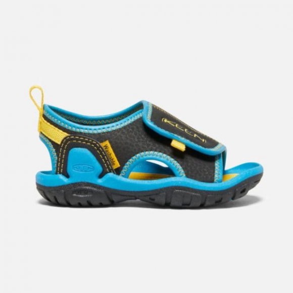 Keen | Online Outlet Toddlers' Knotch River Open-Toe Sandal-Black/Vivid Blue