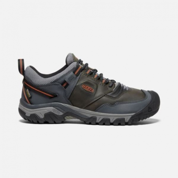 Keen | Online Outlet Men's Ridge Flex Waterproof-Steel Grey/Fossil Orange