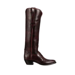 Lucchese | Women's Saltillo Tall - Black Cherry + Cognac | Special Offer