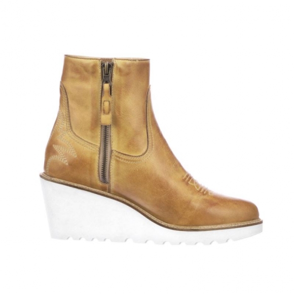 Lucchese | Women's Music City Wedge Bootie - Tan | Special Offer