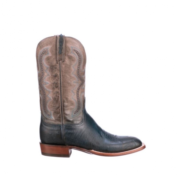 Lucchese | Men's Cecil Exotic - Navy | Special Offer