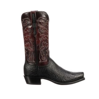 Lucchese | Men's Nathan - Black + Black Cherry | Special Offer