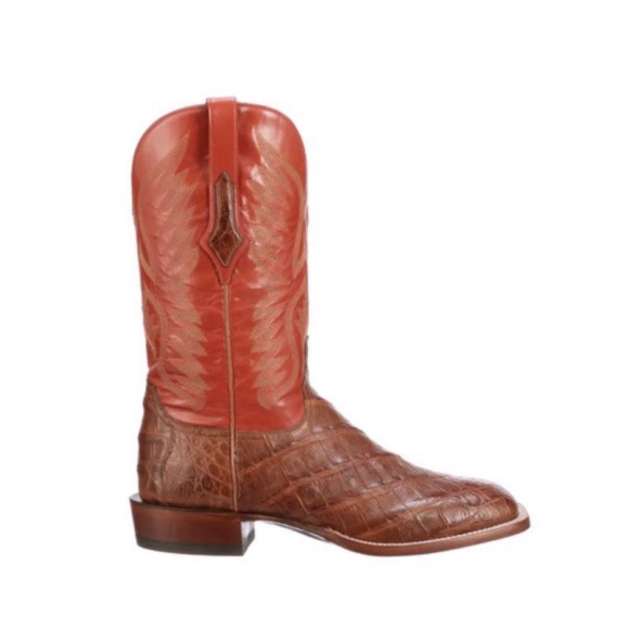 Lucchese | Men's Bryan Exotic - Cognac + Pekoe Orange | Special Offer