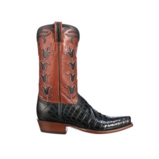 Lucchese | Men's Tulip Exotic - Navy + Pearwood Tan | Special Offer