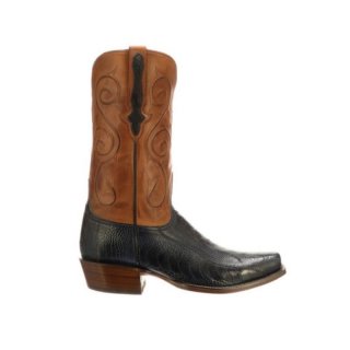 Lucchese | Men's Red River - Navy + Rust | Special Offer