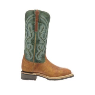 Lucchese | Women's Ruth - Cognac + Green | Special Offer