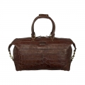 Lucchese | Men's Giant Gator Duffel - Small - Chocolate | Special Offer