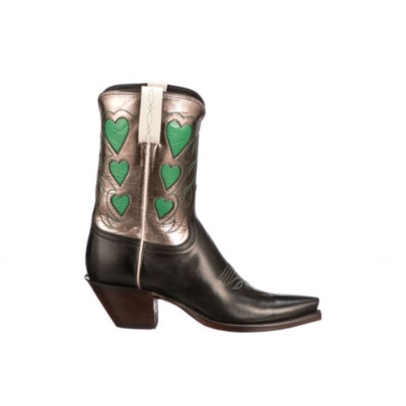 Lucchese | Women's Queen Of Hearts - Black + Pewter | Special Offer