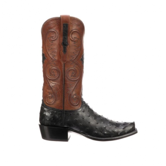 Lucchese | Men's Randall - Black + Cognac | Special Offer