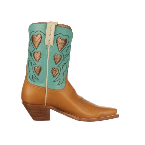 Lucchese | Women's Queen Of Hearts - Tan + Turquoise | Special Offer