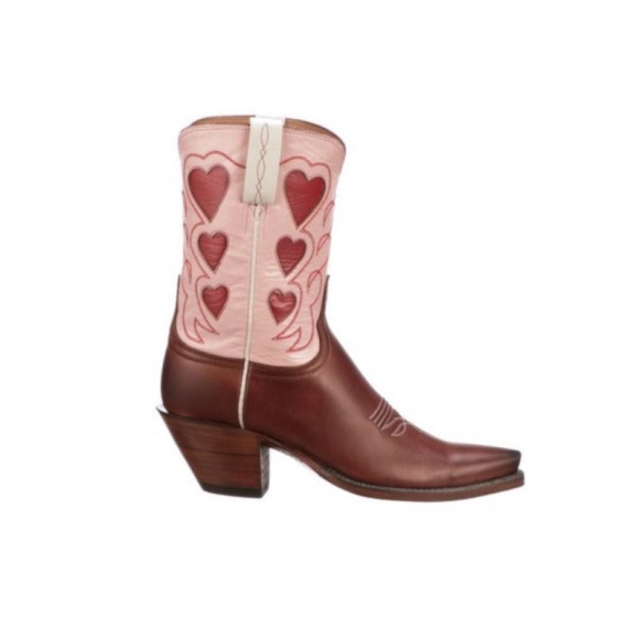 Lucchese | Women's Queen Of Hearts - Rust + Pink | Special Offer