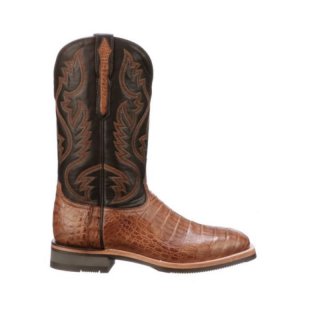 Lucchese | Men's Rowdy Caiman - Saddle + Brown | Special Offer