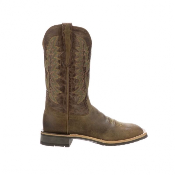 Lucchese | Men's Rudy - Olive + Chocolate | Special Offer