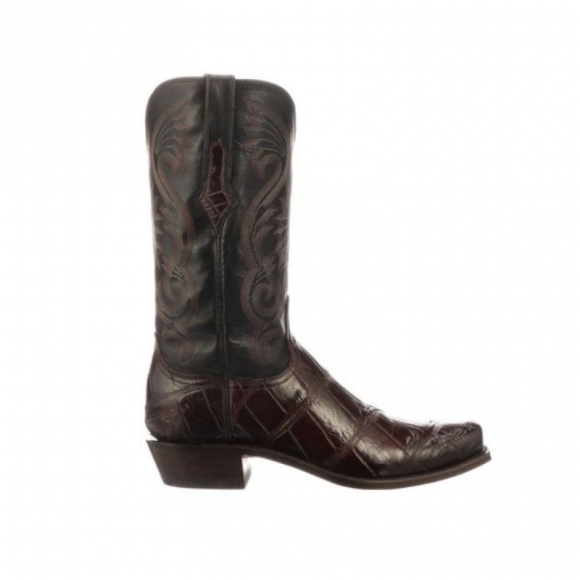 Lucchese | Men's Rio - Black Cherry + Black | Special Offer