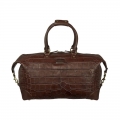 Lucchese | Women's Giant Gator Duffel - Small - Chocolate | Special Offer