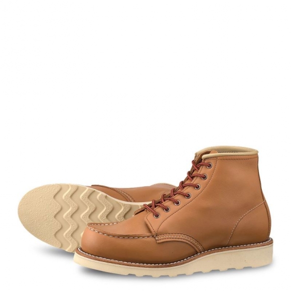 Red Wing 6-Inch Classic Moc | Tan - Women's Short Boot in Tan Boundary Leather