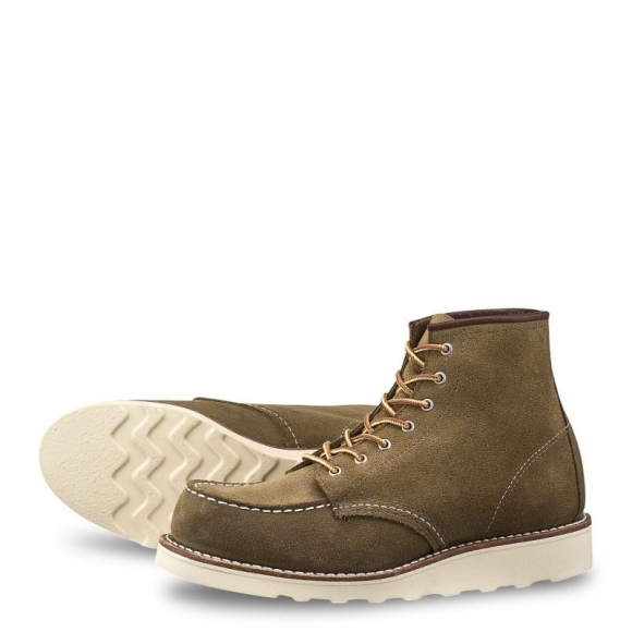 Red Wing 6-inch Classic Moc | Olive - Women's Short Boot in Olive Mohave Leather