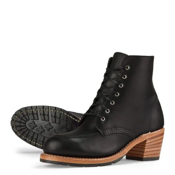 Red Wing Clara | Black - Women's Heeled Boot in Black Boundary Leather