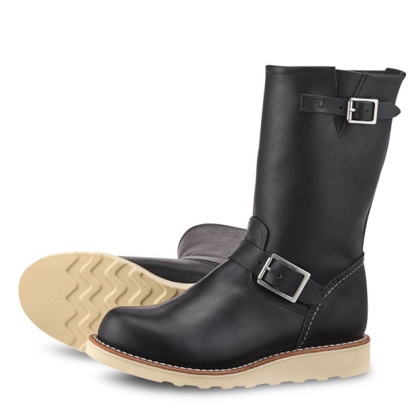 Red Wing Classic Engineer | Black - Women's Tall Boot in Black Boundary Leather