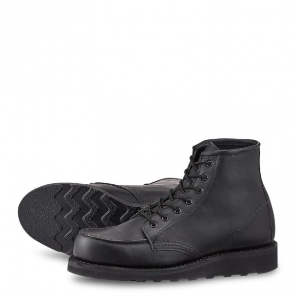 Red Wing 6-inch Classic Moc | Black - Women's Short Boot in Black Boundary Leather