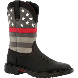 Rocky | Red Line Western Boot - Black