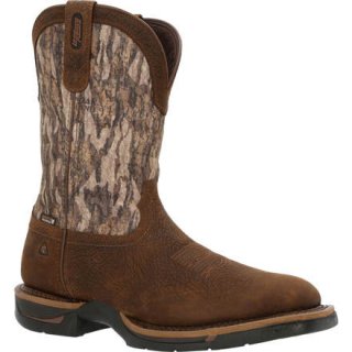 Rocky | Long Range 11" Waterproof Western Boot - Mossy Oak Bottom Land