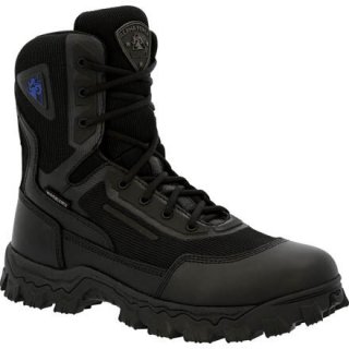 Rocky | Alpha Tec 8" Black Side Zip Waterproof Public Service Boot - Black