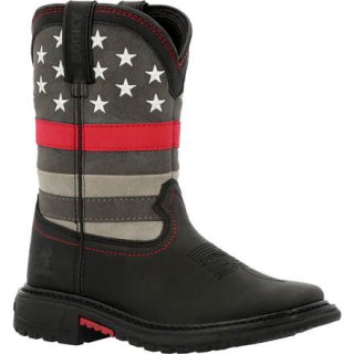 Rocky | Red Line Kids Western Boot - Black