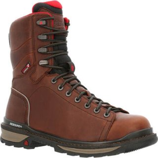 Rocky | Rams Horn Lace to Toe Waterproof Work Boot - Dark Brown