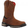 Rocky | Rams Horn Waterproof Pull-On Work Boot - Dark Brown