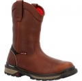 Rocky | Rams Horn Waterproof Pull-On Work Boot - Dark Brown