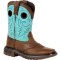 Rocky | Big Kid's Original Ride FLX Western Boot - Saddle Brown And Teal