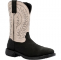 Rocky | Rugged Trail Steel Toe Waterproof Western Boot - Black White