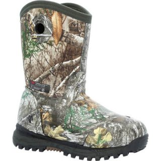 Rocky | Spike Big Kid Waterproof 400G Insulated Rubber Boot - Realtree Edge