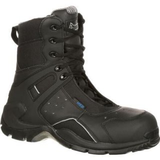 Rocky | 1st Med Carbon Fiber Toe Puncture-Resistant Side-Zip Waterproof Public Service Boot - Black