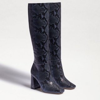 Sam Edelman | Promotion Men's Clarem Knee High Boot-Marina Blue Snake