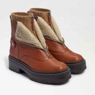 Sam Edelman | Promotion Men's Linds Zipper Chelsea Boot-Tawny Brown Leather