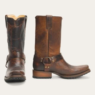 STETSON MEN'S STETSON HERITAGE HARNESS BOOTS-Brown | ONLINE OUTLET