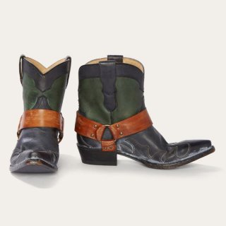 STETSON WOMEN'S JADE HARNESS ANKLE BOOT-Green | ONLINE OUTLET