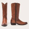 STETSON WOMEN'S AUSTIN LEATHER COGNAC LEATHER SNIP TOE BOOT-Cognac | ONLINE OUTLET