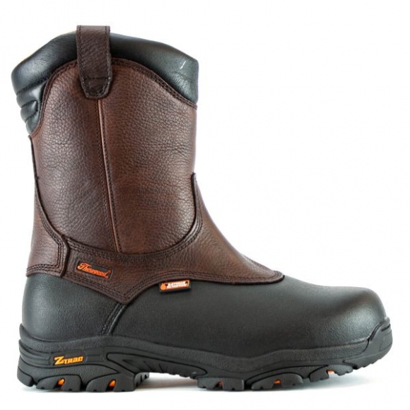 Thorogood | Crossover Series - Waterproof 8" Composite Safety Toe - Black Armor Coated - Pull-on Wellington