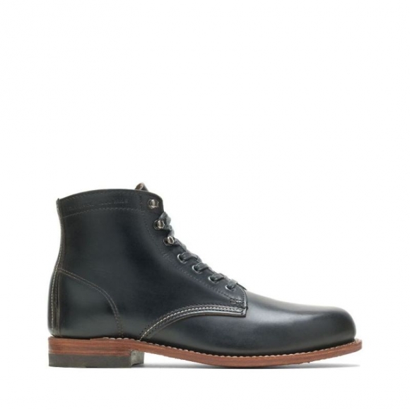 WOLVERINE | LATEST MEN'S 1000 MILE PLAIN-TOE ORIGINAL BOOT-Black