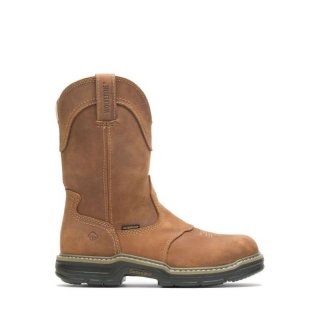 WOLVERINE | LATEST MEN'S ANTHEM WESTERN WELLINGTON STEEL-TOE WORK BOOT-Brown