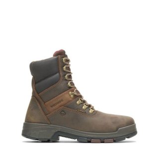 WOLVERINE | LATEST MEN'S CABOR EPX WATERPROOF COMPOSITE TOE 8" WORK BOOT-Dark Brown