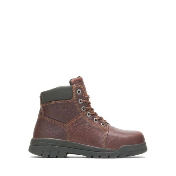 WOLVERINE | LATEST MEN'S MARQUETTE STEEL-TOE 6" WORK BOOT-Walnut