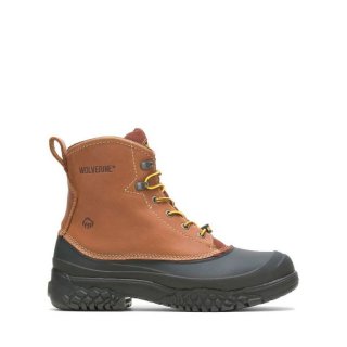 WOLVERINE | LATEST MEN'S SWAMPMONSTER WATERPROOF STEEL TOE 6" WORK BOOT-Brown