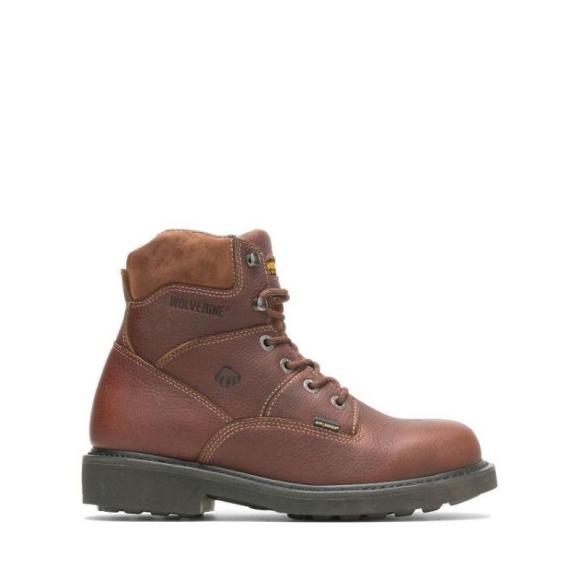 WOLVERINE | LATEST MEN'S TREMOR DURASHOCKS 6" WORK BOOT-Brown