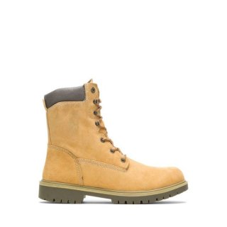 WOLVERINE | LATEST MEN'S GOLD WATERPROOF INSULATED 8" WORK BOOT-Gold