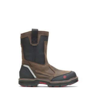 WOLVERINE | LATEST MEN'S OVERMAN WATERPROOF CARBONMAX WELLINGTON-Brown/Black